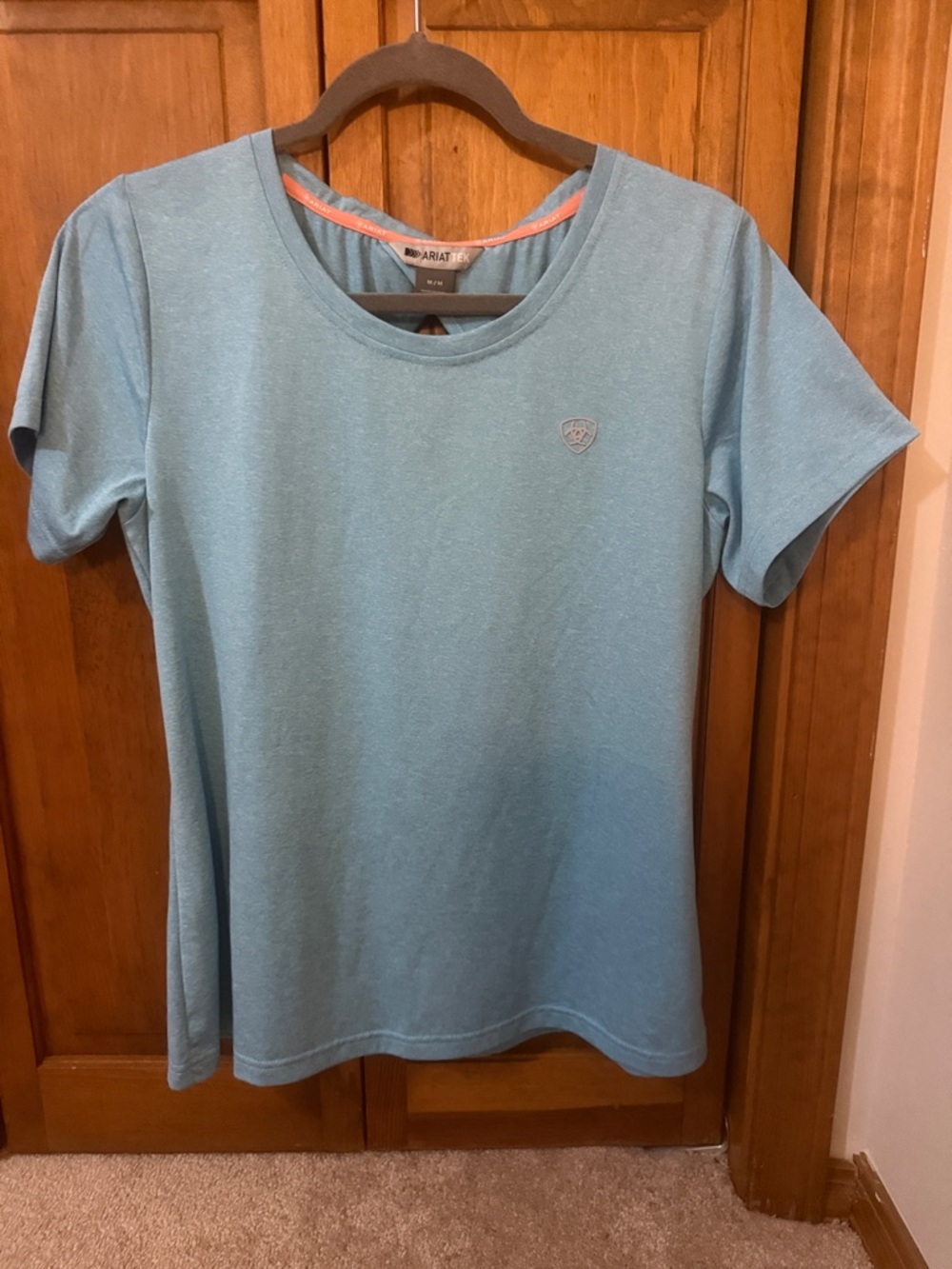 Ariat Tek Blue Crew Neck Short Sleeve Tee Size Medium